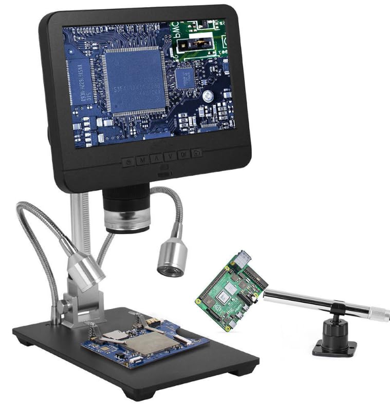 AD206S DoubleLens z 7-calowym mikroskopem cyfrowym z dużym ekranem i endoskopem, elektroniczne narzędzie do naprawy PCB