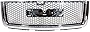 Grille Compatible With 2007-2013 GMC Sierra 1500 Denali, ABS Plastic Chrome Front Bumper Upper Hood Grill Grille By IKON MOTORSPORTS, 2008 2009 2010 2011 2012