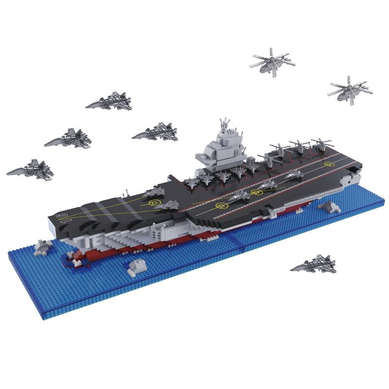 Image of SKY LINE OCEAN Plastic Warship Model Micro Building Blocks Set - 1878+ Pieces Ship Model Assembly Toy, DIY Brick Game (Complex only for Adults Ages 14+) Collectors Gift | 5 Year Structural Warranty