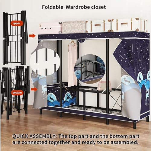 Placard portable pliable pour résoudre le manque de place et ranger le linge - 3
