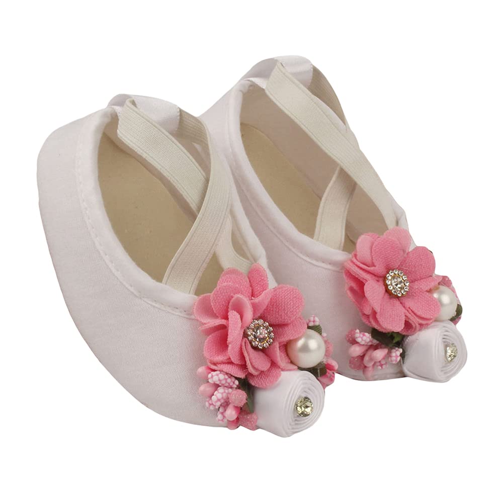 Hopscotch Baby Girls Cotton So cute Criss Cross Elastic Booties in White Color, UK:4 (DZY-3663571) (B0B15K35B6) Amazon Price History, Amazon Price Tracker