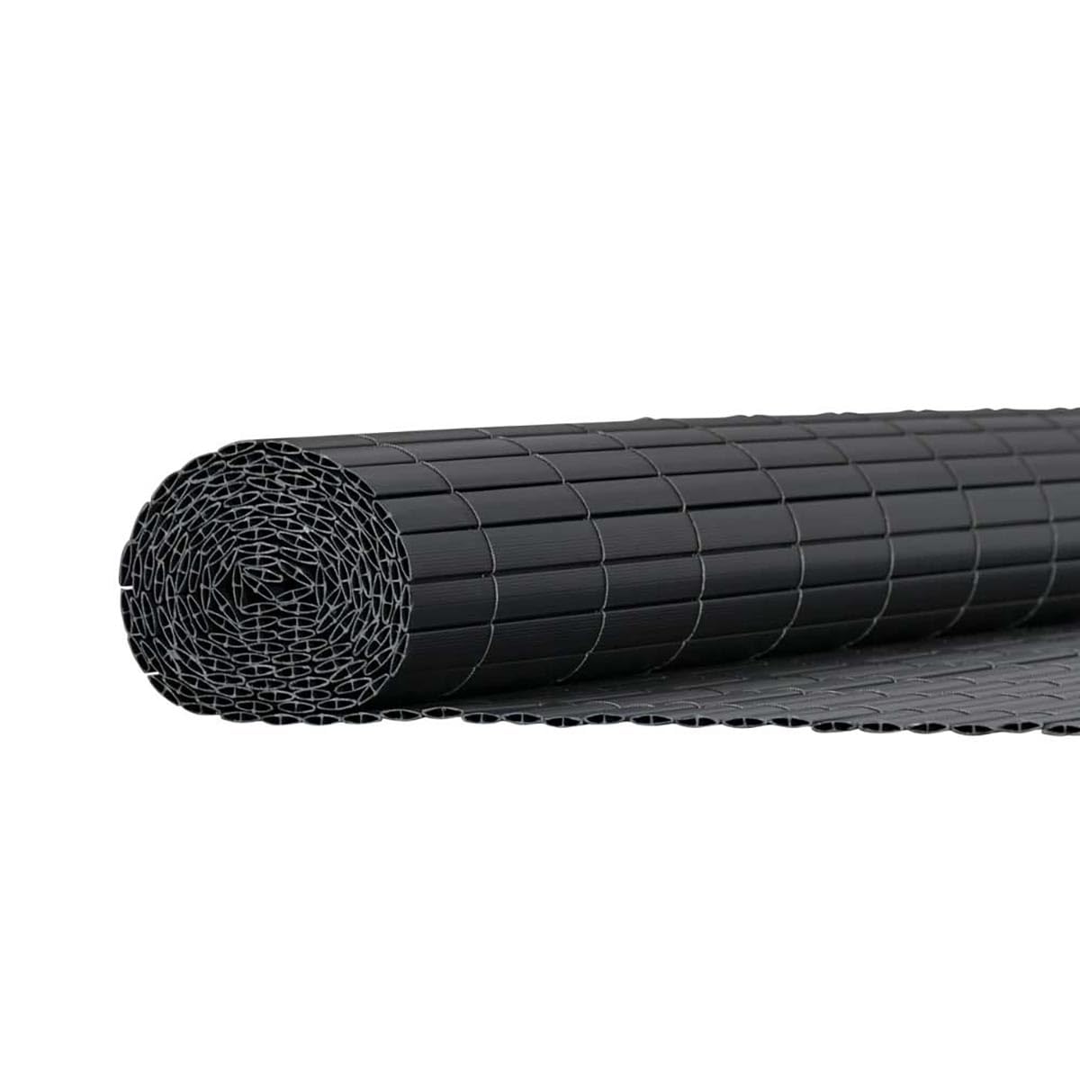 Canisse PVC occultant double face 1,5x3m gris - Kit complet avec fixation