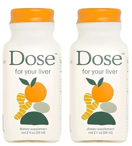 DOSE for Your Liver Support Supplement Shots – 2oz Cleanse & Wellness Balance (Pack of 2)