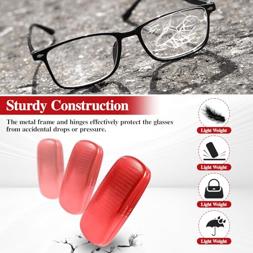 Image of Hifot Metal Eyeglass Case Hard Shell, Aluminum Spectacles Box Sunglasses Case for Men Women, Reading Glasses Holder
