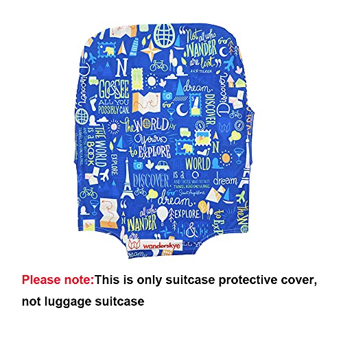 Elastische Travel Bagage Cover Travel Koffer Beschermhoes voor Kofferbak Case Van toepassing op 19 ''-32'' Koffer Cover, Blauwe Graffiti, S - Image 4