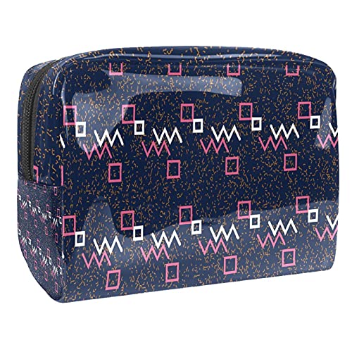 Trousse de maquillage géométrique colorée pour vos voyages et retouches