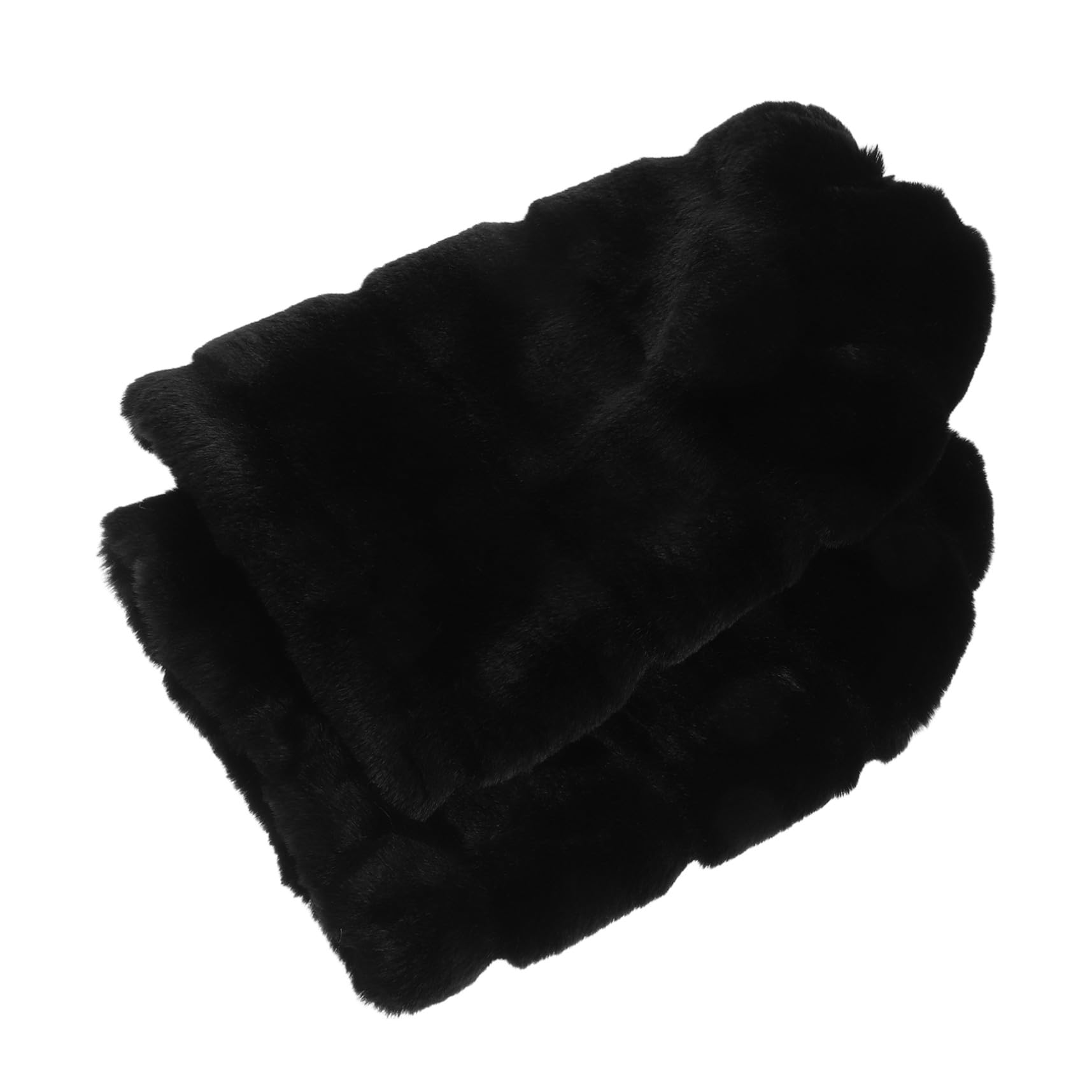 Abaodam Scaldamuscoli Nera Sintetica Pelliccia Lunghi in Donna 30cm | 1 Paio, Copristivali Effetto Peluche, per Clima Freddo, Stile Adorabile, per Donne e Ragazze