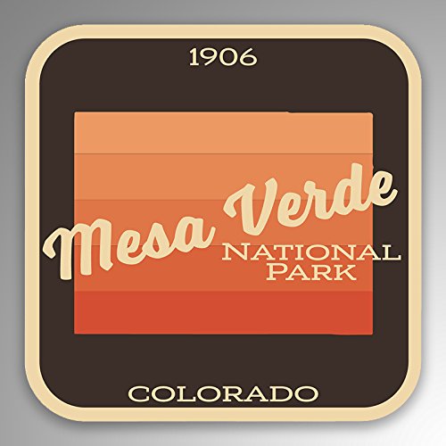 JMM Industries Mesa Verde National Park Vinyl Decal Sticker Car Window Bumper 2-Pack 4-Inches by 4-Inches Premium Quality UV Protective Laminate NPS101