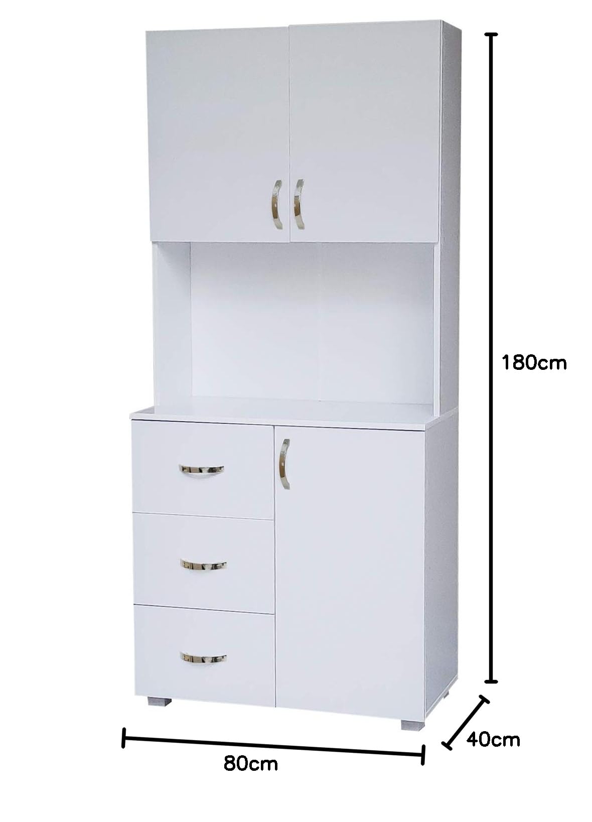 HTI-Line Küchenbuffet Blanca Küchenschrank Hochschrank Weiß