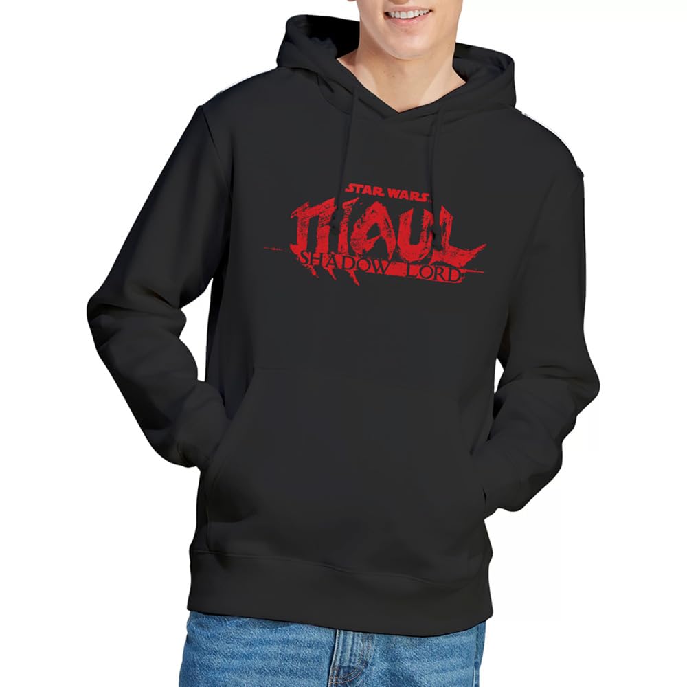 Star Wars Maul Shadow Lord Red Logo Unisex Hoodie, Black, Medium