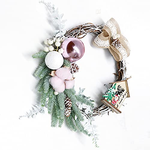 Qagazine Kerst Kunstmatige Wijnstok Garland Kleurrijke Mooie Rotan Muur Venster Deur Kerst Krans voor Voordeur Kerstboom… - Afbeelding 4