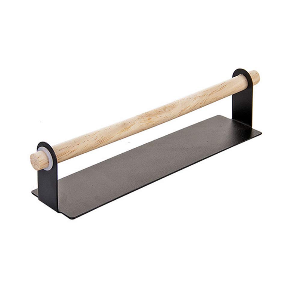 MRKU Portarrollos de Papel de Cocina, Ligero, Autoadhesivo, Duradero, multifunción, sin Perforaciones, para Montaje en Pared, Color Negro, 1 Unidad, Color Blanco