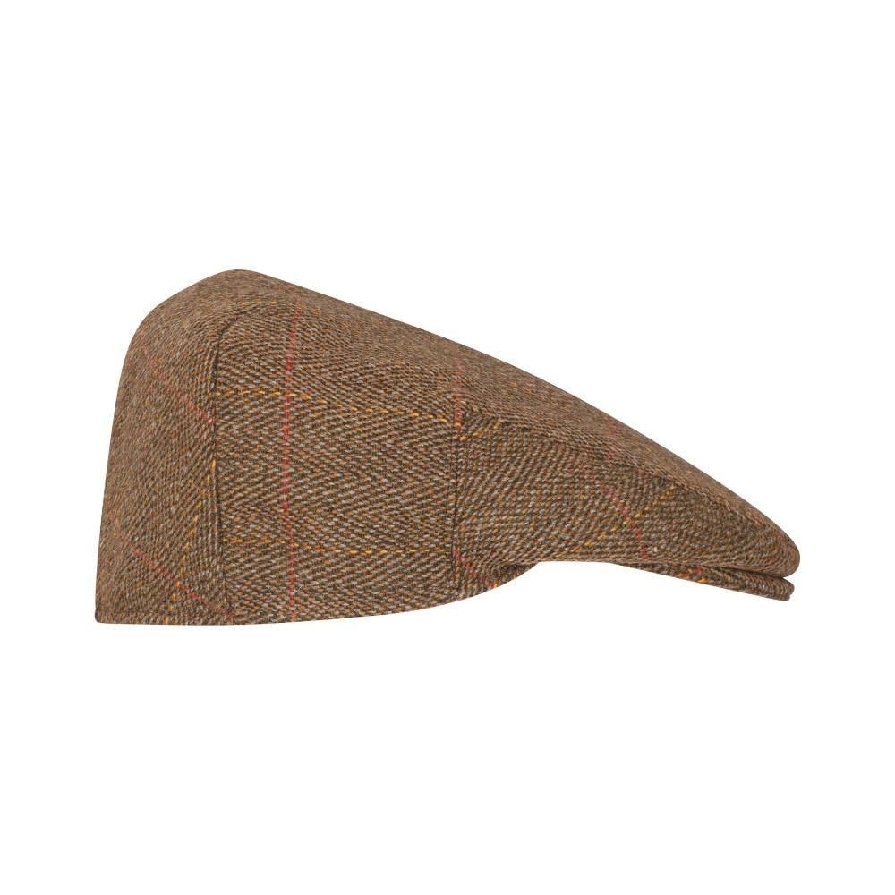 Walker & Hawkes - dziecięca czapka z suwakiem tweed - styl country - ciemnoniebieska, brązowy, XXL