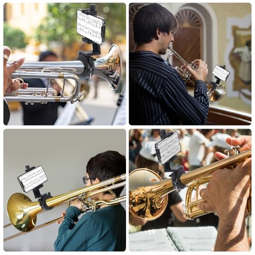 image for zmxlqzj Adjustable Trombone Phone Lyre,1.5”-2.5” Low Brass Lyre fo