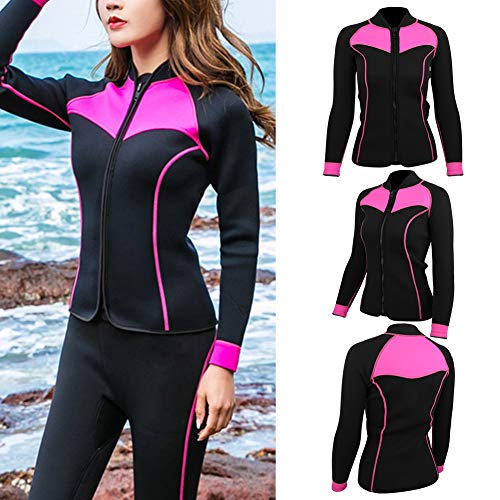 Top de traje de neopreno para surf femenino con protección solar, manga larga, color 511, talla Small miniatura 6