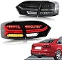 VLAND Led Tail lights Compatible with Volkswagen VW Jetta 2011-2014 Sagitar 12-14 ( Not Fit GLI &Led Version), Full LED Rear Lamp Assembly w/Left Fog Light w/Sequential Smoke/Tinted