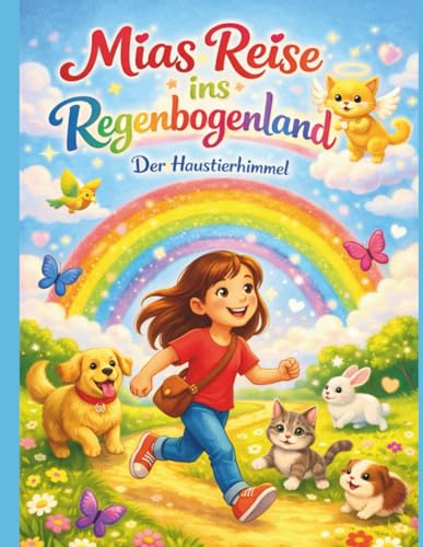 Mias Reise ins Regenbogenland, Der Haustierhimmel: Ein Trostbuch &uuml;ber die Regenbogenbr&uuml;cke f&uuml;r Kinder, Verlust, Trauer, Liebe & Erinnerungen: Ein ... Katze, Kaninchen, Ponys & Meerschweinchen