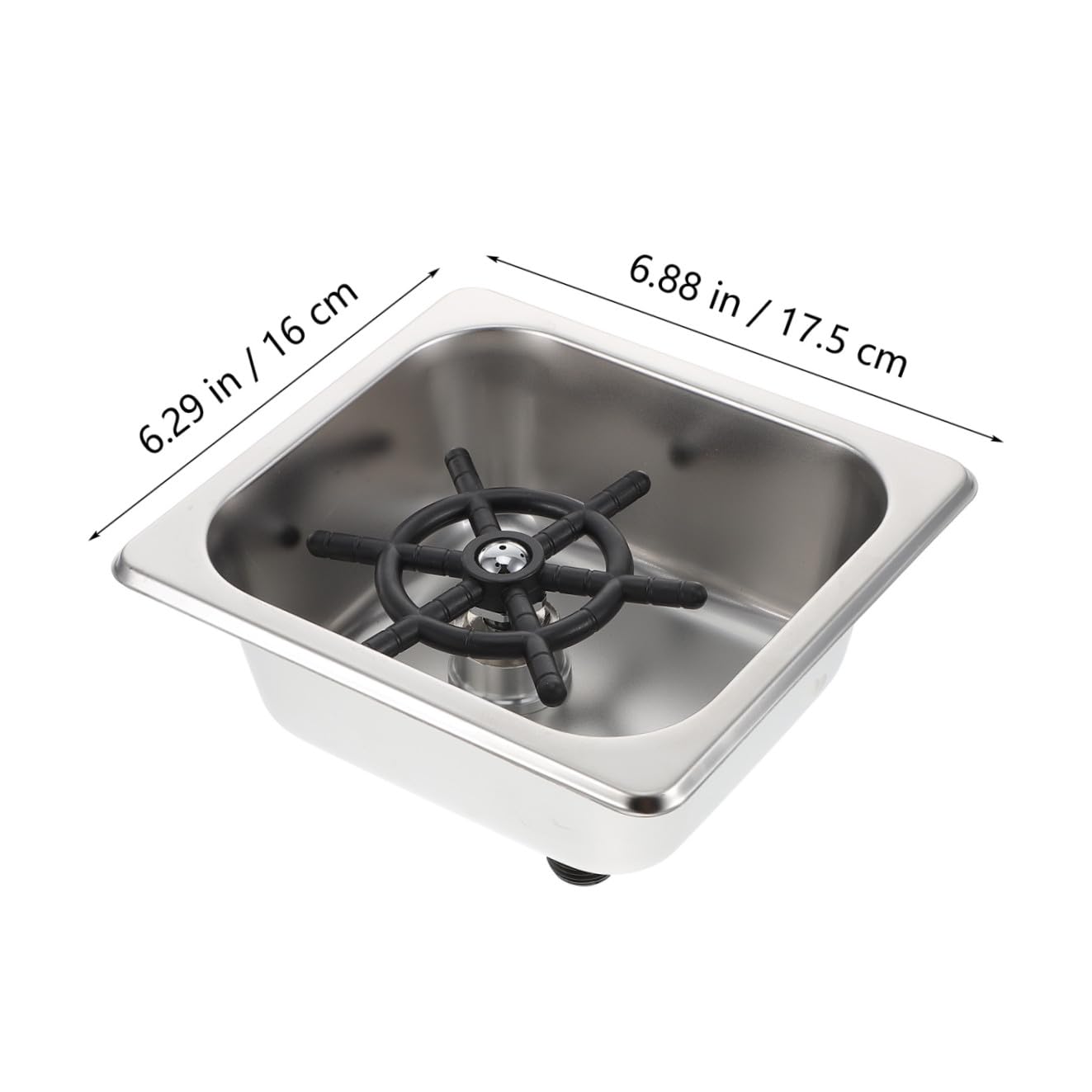 Lavabicchieri in Acciaio Inox per Bar Connessione 1/4 Pollice | Risciacquo ad Alta Pressione, Finitura Argento, per Calici e Tazze, Tubo Incluso
