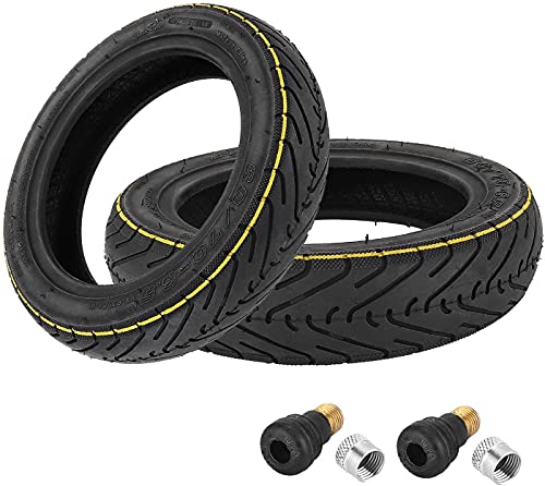 YBang 60/70-6.5 tubeless tire with valve for Segway Ninebot Max G30 / G30E / G30LP electric scooter solid rubber tires 10-inch anti-slip explosion-proof tires (2 Pcs)