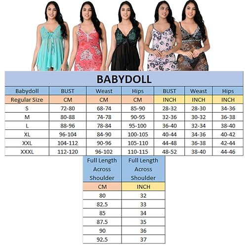 Image of Love Maker Women Solid Soft Fabric Babydoll V-Neck Wedding Nighty Above Knee Lingerie S-3XL