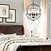 mirrea Vintage Metal Cage Crystal Chandeliers Pendant Lights Oil Rubbed Dark Bronze 4 Lights of Candelabra Base