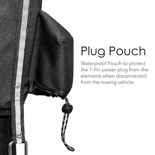 Image of Clever Cover for Bulldog Jack Custom Electric Tongue Jack Cover for Trailer, RV, Camper, Chains Holder, Plug Protector, Sun and Waterproof (Bulldog Jack Cover)