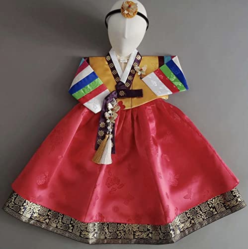 Korean Baby Girl Hanbok for 1~8y/o Multi-Colored Sleeve Jeogori Girl Baby Kids Hanbok Korean Traditional Dress2