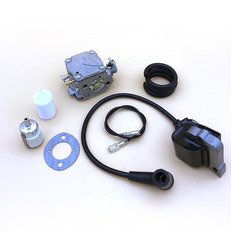 Piezas de Herramientas de jardinería Kit de línea de Filtro de Combustible de Bobina de Encendido de carburador HUNDURE for Piezas de Repuesto de Motosierra Husqvarna 268 272 272XP 61 266