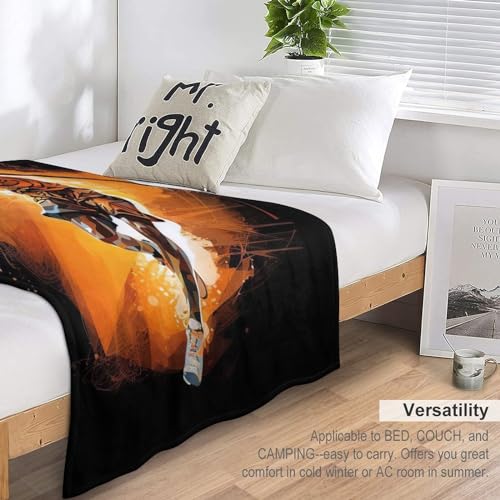 Couverture polaire basket-ball 150x200cm en flannel légère pour canapé