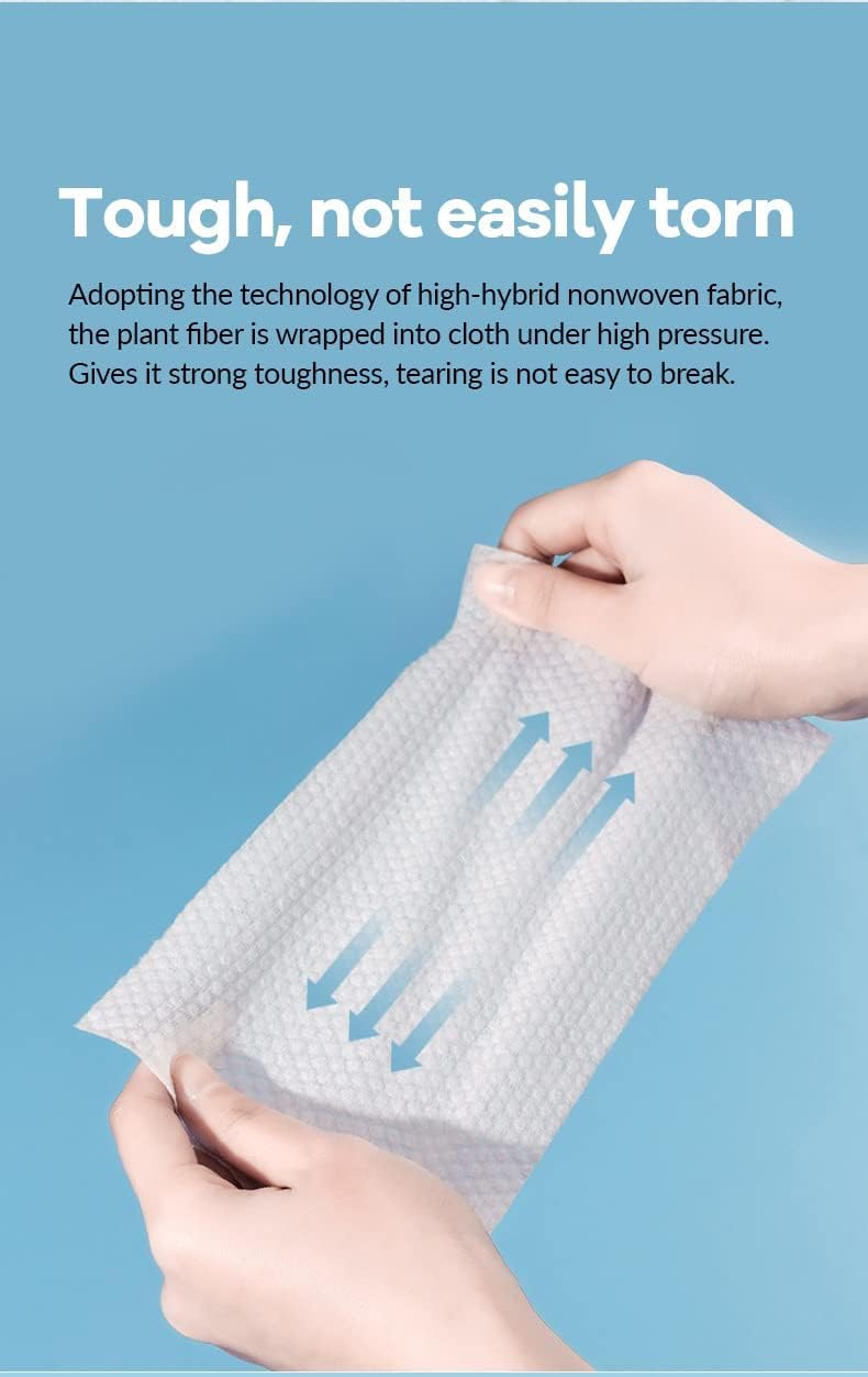 Soft Dry Wipe, Disposable Face Towel, Cotton Tissue Soft Dry Wipes for Women,Lint Free - Image 2
