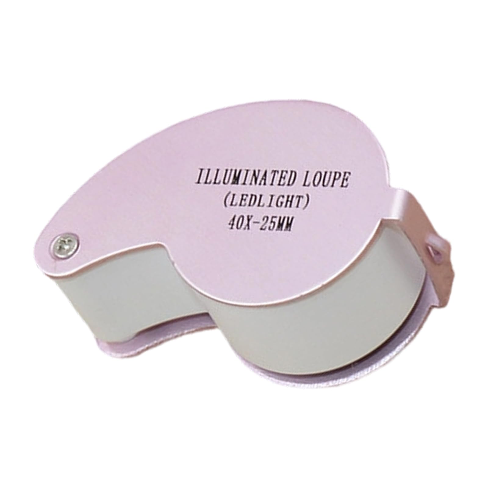 40X Magnifier Glass Lens Foldable Handheld Eye Loupe Pocket Size Magnifier with Light for Jewelry Stamps Coin Inspection High Magnification