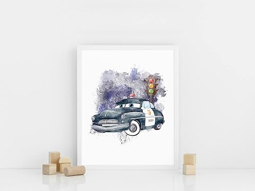 Miniatura 5 de Nistio Póster de película de coches decoración de pared póster de película de coches Rayo McQueen juego de 6 8 x 10 pulgadas sin marco
