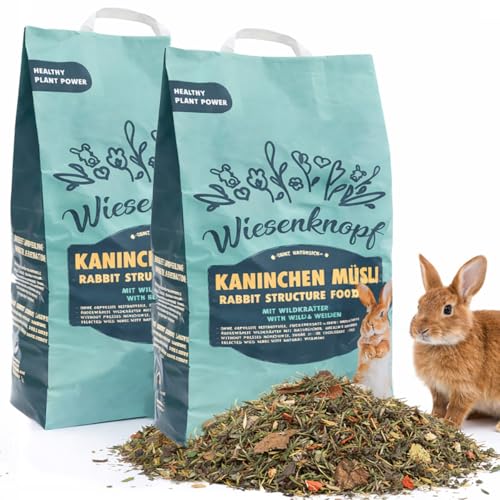Wiesenknopf Kaninchen Müsli 2x6 kg Doppelpack Kaninchenfutter
