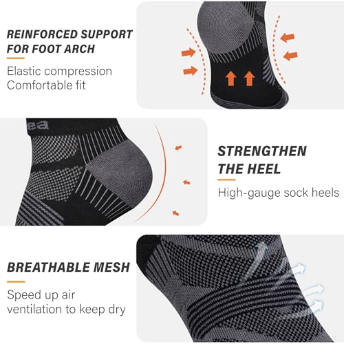 Hylaea Five-Toe Socks, Coolmax Ankle Athletic Running Socks, Moisture Wicking & Max Cushioning3