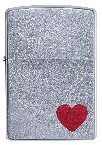 Encendedor Zippo Red Heart Pocket Chrome un tamaño miniatura 2