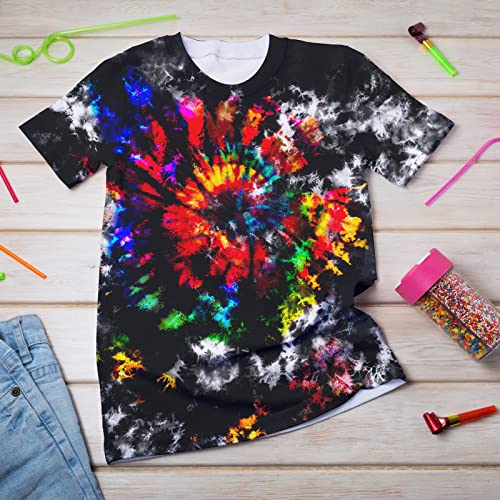 Image of Kids Tie Dye Shirt 6-18 Years Children Hippies Senior Tie-Dye Tee Tshirt for Boys' Girls'