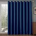 Rose Home Fashion RHF Wide Thermal Blackout Patio Door Curtain Panel, Sliding Door Curtains Antique Bronze Grommet Top 100W by 84L Inches-Navy
