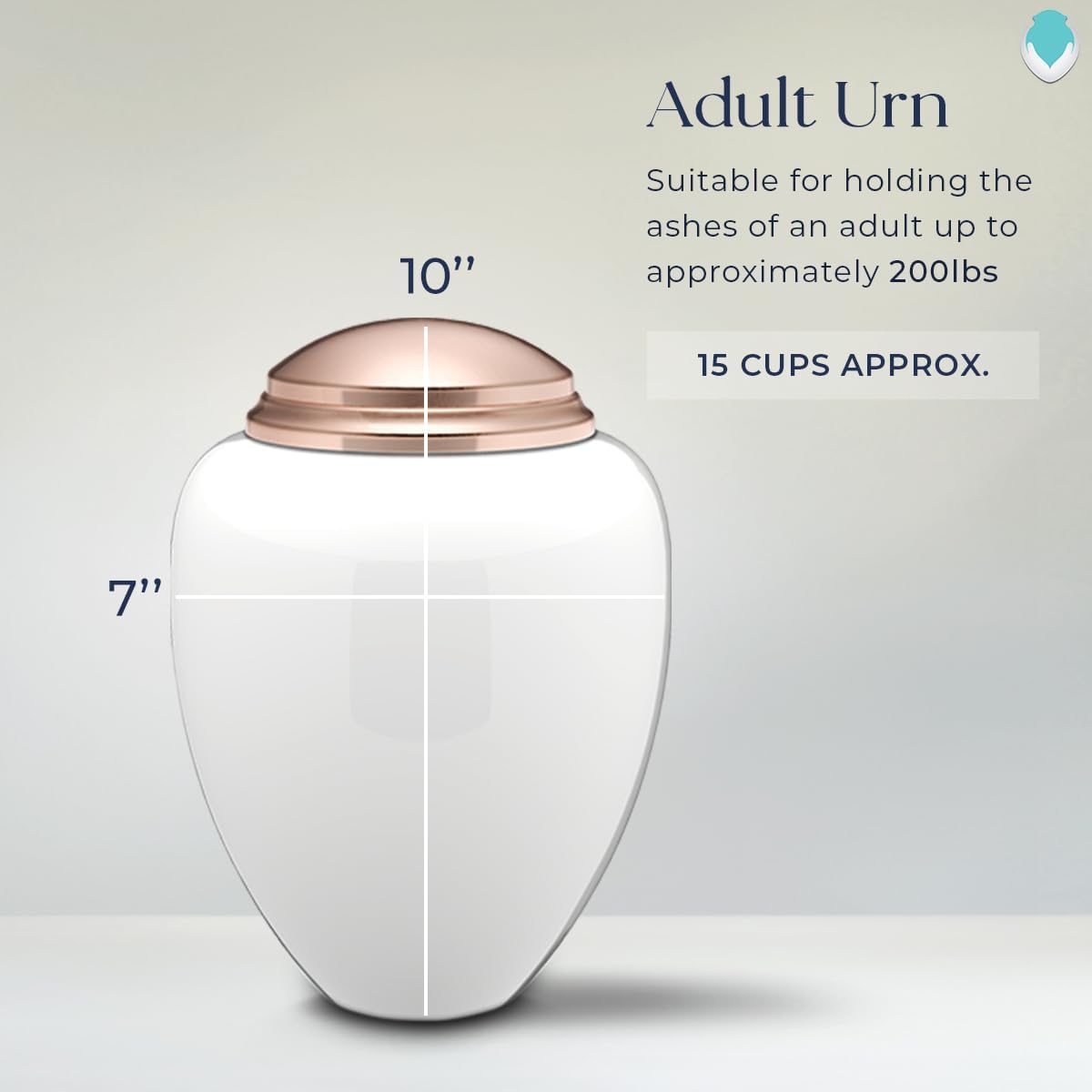 Geturns Tribute Adult Personalized Motorcycle Cremation Urns for Human Ashes I Large White & Rose Gold Funeral Urn for Men and Women I 220 lbs