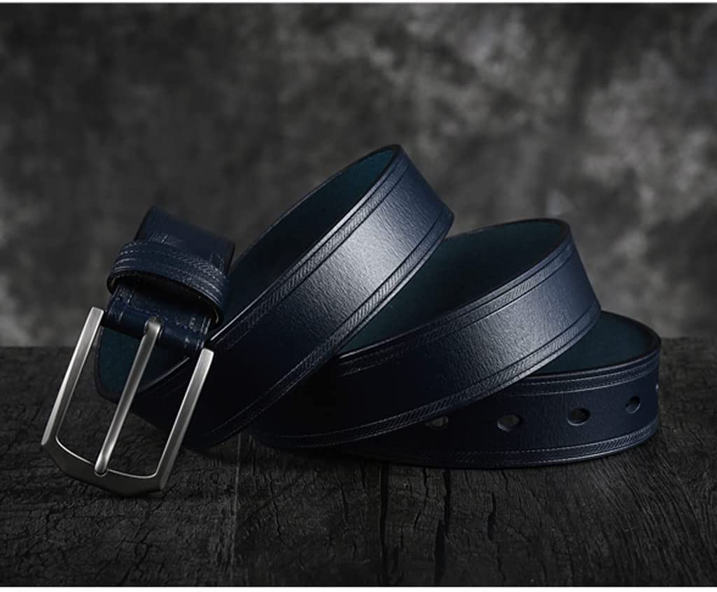 Ceinture à la mode Ceinture simple pour hommes 100% cuir ceintures classiques avec alliage boucle ardillon ceinture hommes jeans décontractés vêtements de travail ceinture 33mm largeur Confortable