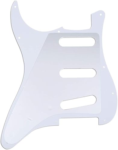 Miniatura 4 de Juego de carcasa para guitarra eléctrica Musiclily SSS 11 agujeros Stratocaster para Fender, hecho en MéxicoEE. UU., Blanco Perlado