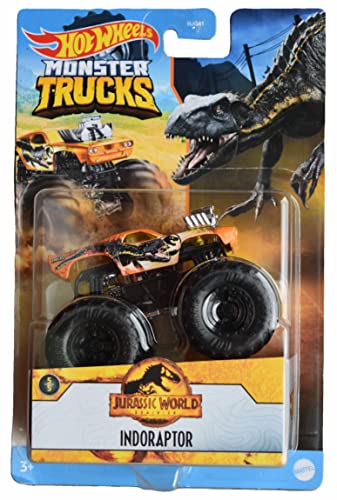 Hot Wheels Monster Trucks Indoraptor Jurassic World miniatura 1