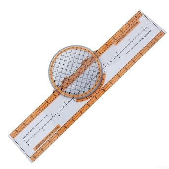 Flight computer circuit plotter slide ruler designed for aviation training and navigation measurement by flight professionals CRP-5