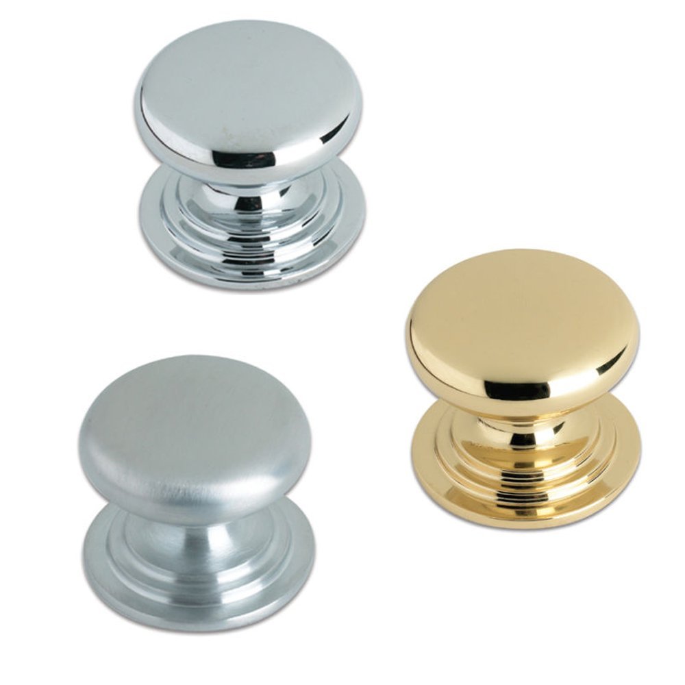 Fulton & Bray Victorian Cupboard Knob 38mm dia. Polished Chrome