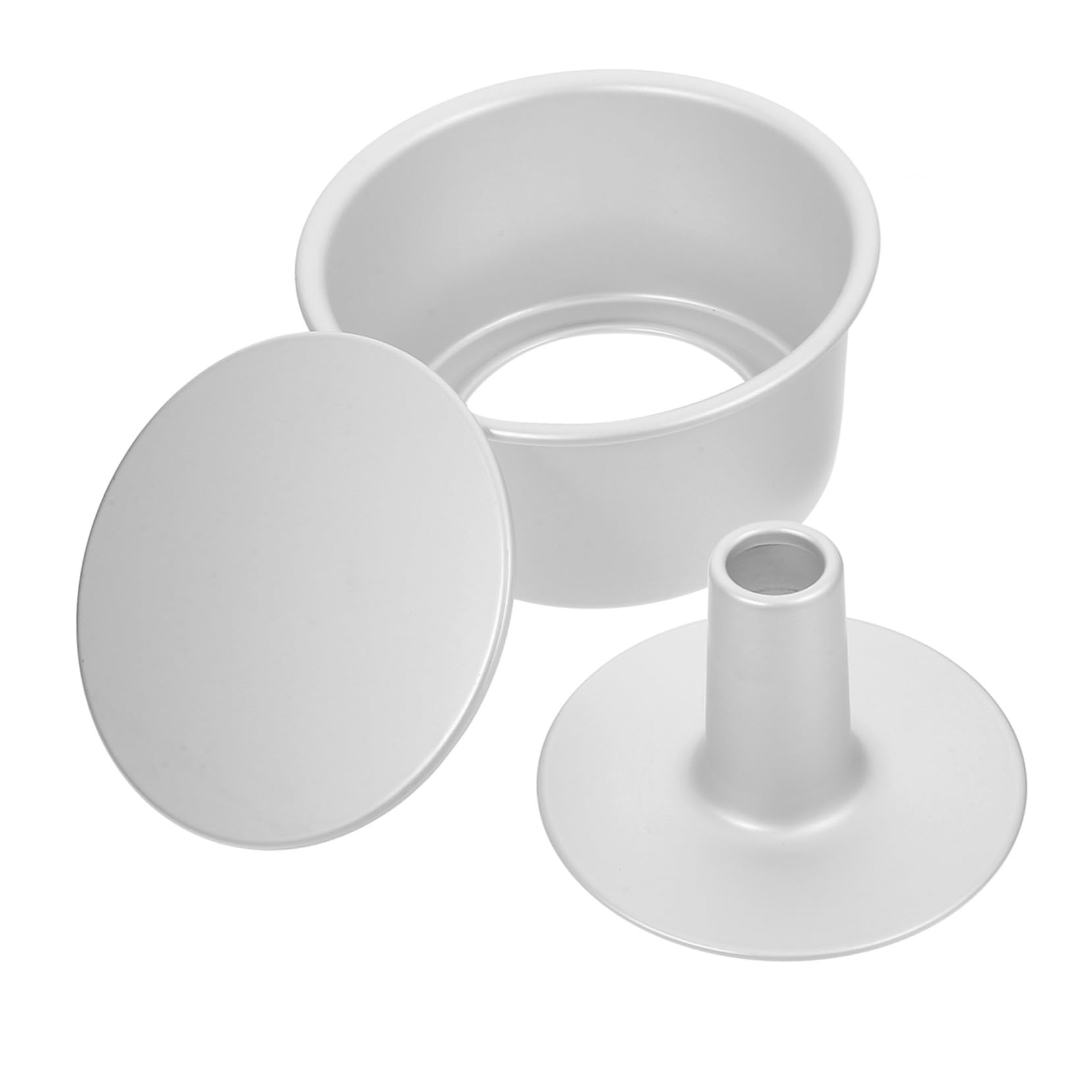 SOLUSTRE Juego de Moldes para Pastel Redondos Base Extraíble de Aleación de Aluminio, Superficie Lisa sin Rebabas, Apto para Horno, Adecuado para Panadería Profesional