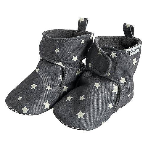 Image of Gerber Baby Fleece Lined Wrap Fasten Non Skid Soft Slipper Booties