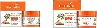 Biotique Bio Sandalwood Sunscreen Ultra Soothing Face Lotion, SPF 50+, 50ml and Biotique Bio Sandalwood Face & Body Sun Cr... Price In India