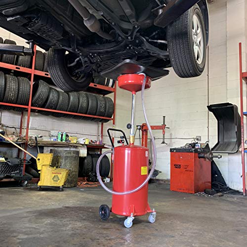image for ARKSEN 20 Gallon Waste Oil Change Tank, Portable Air Operated Fluid Dr