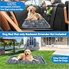 QPK Dog Car Bed Mat for Backseat Extender, Non-Slip Grey Flannel Pet Travel Blanket with Soft PP Cotton, Car Seat Protector for Dogs in SUVs, Sedans & Trucks (51"x23.6") #2