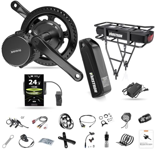 Bafang Moteur Kit BBS01B BBS02B BBS-HD 36V 48V CAN Protocole de Conversion Vélo électrique avec Batterie pour vélos de Montagne, kit DIY de vélo électrique avec Optionnel écran