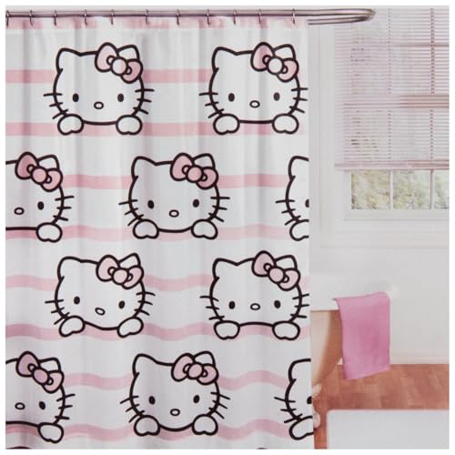 Hobby Lobby Kids Bathroom Shower Curtain Pink Hello Kitty 70x72